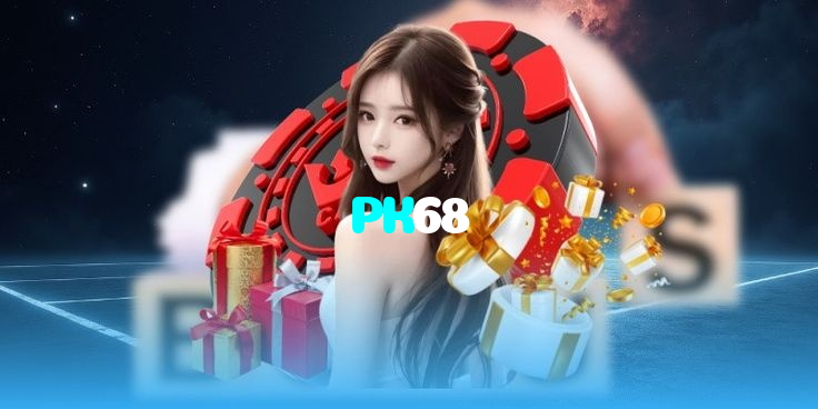 PK68 casino presented on mobile device in Pakistan with slots and live games